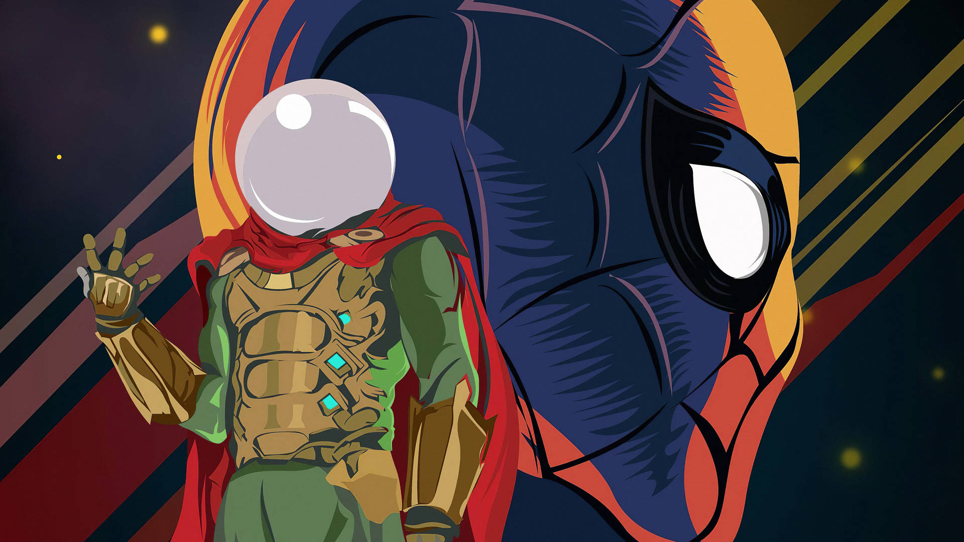 Cartoon Mysterio Art Background