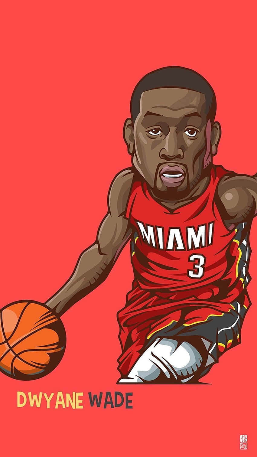 Cartoon Nba Players Dwayne Wade