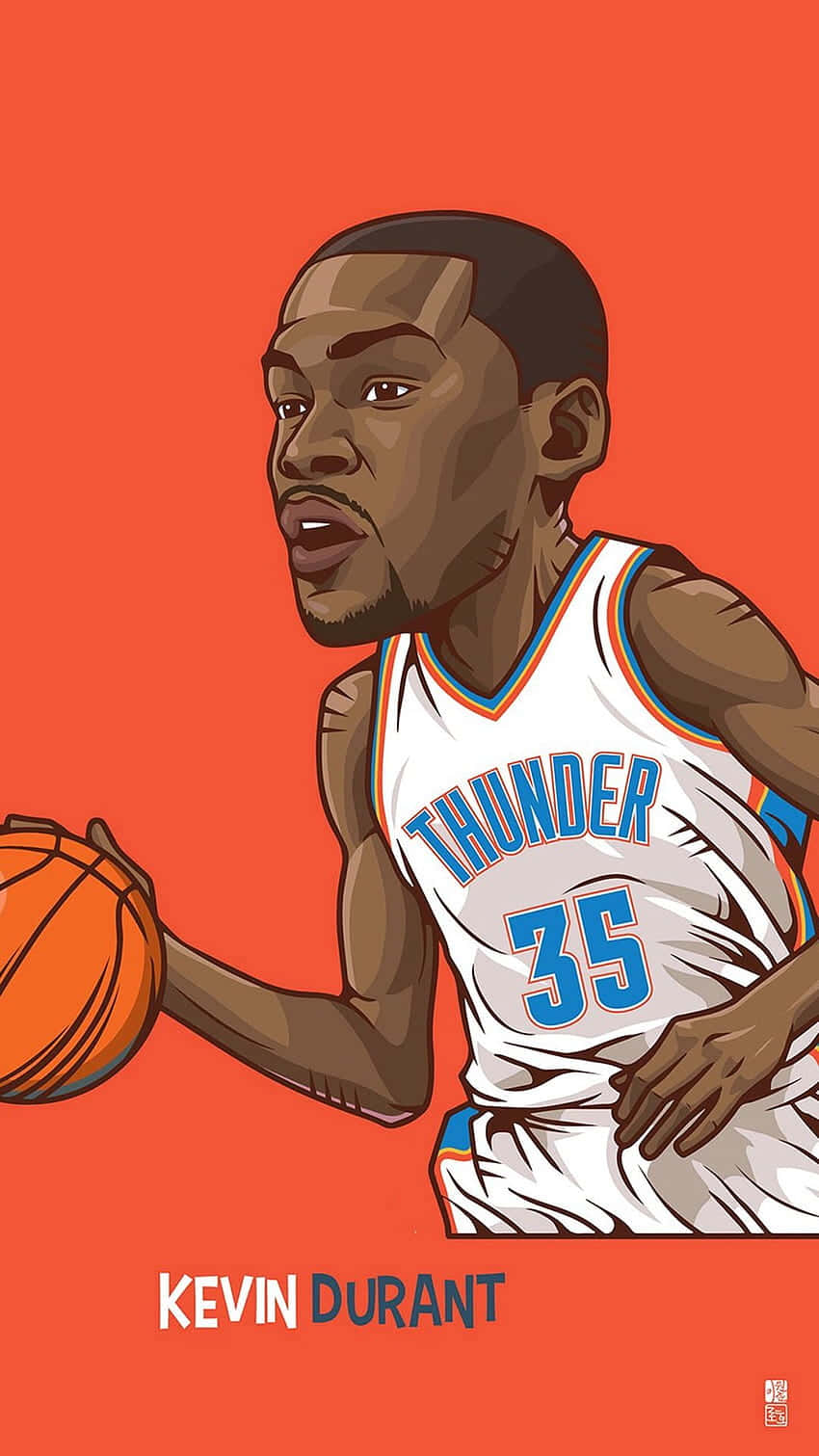 Cartoon Nba Players Kevin Durant