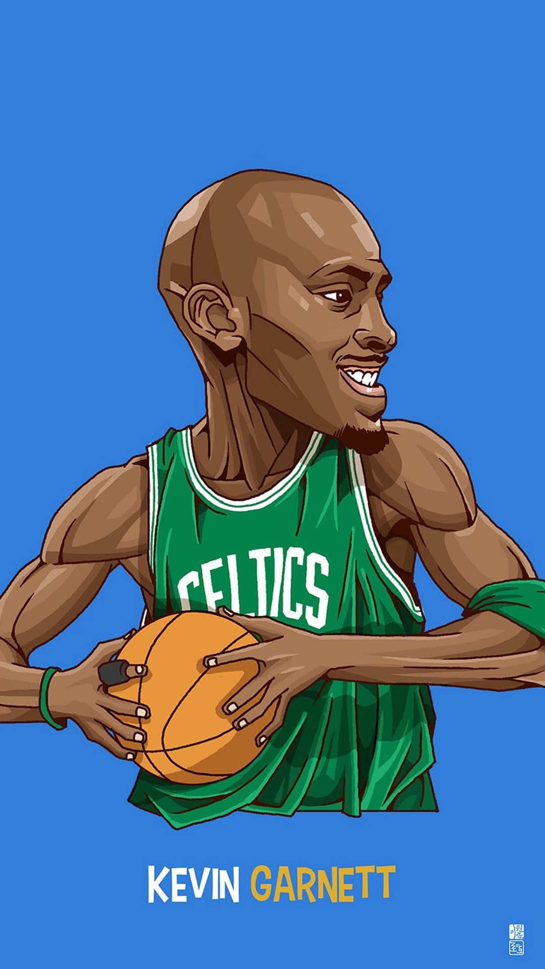 Cartoon Nba Players Kevin Garnett Background