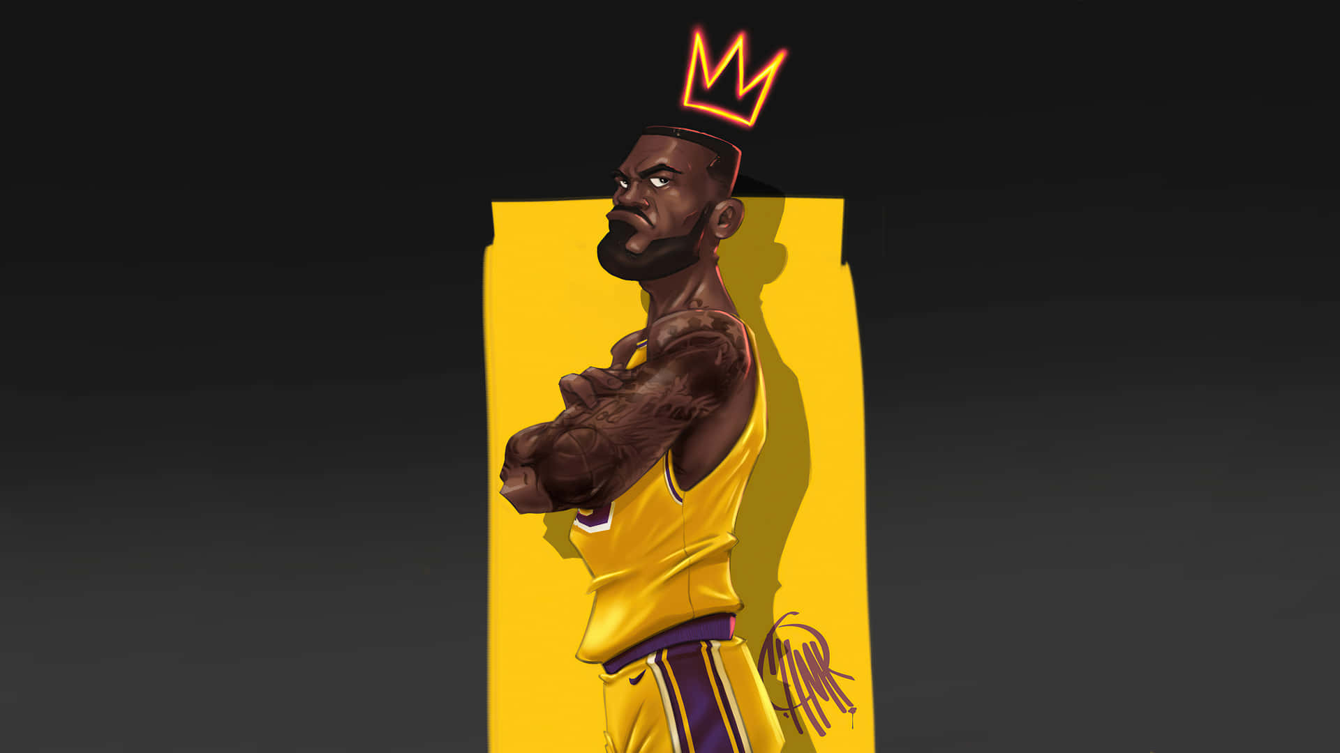 Cartoon Nba Players King Lebron James