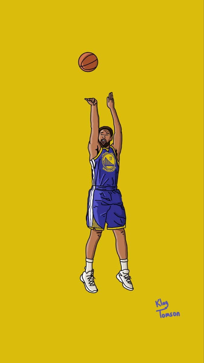 Cartoon Nba Players Klay Thompson