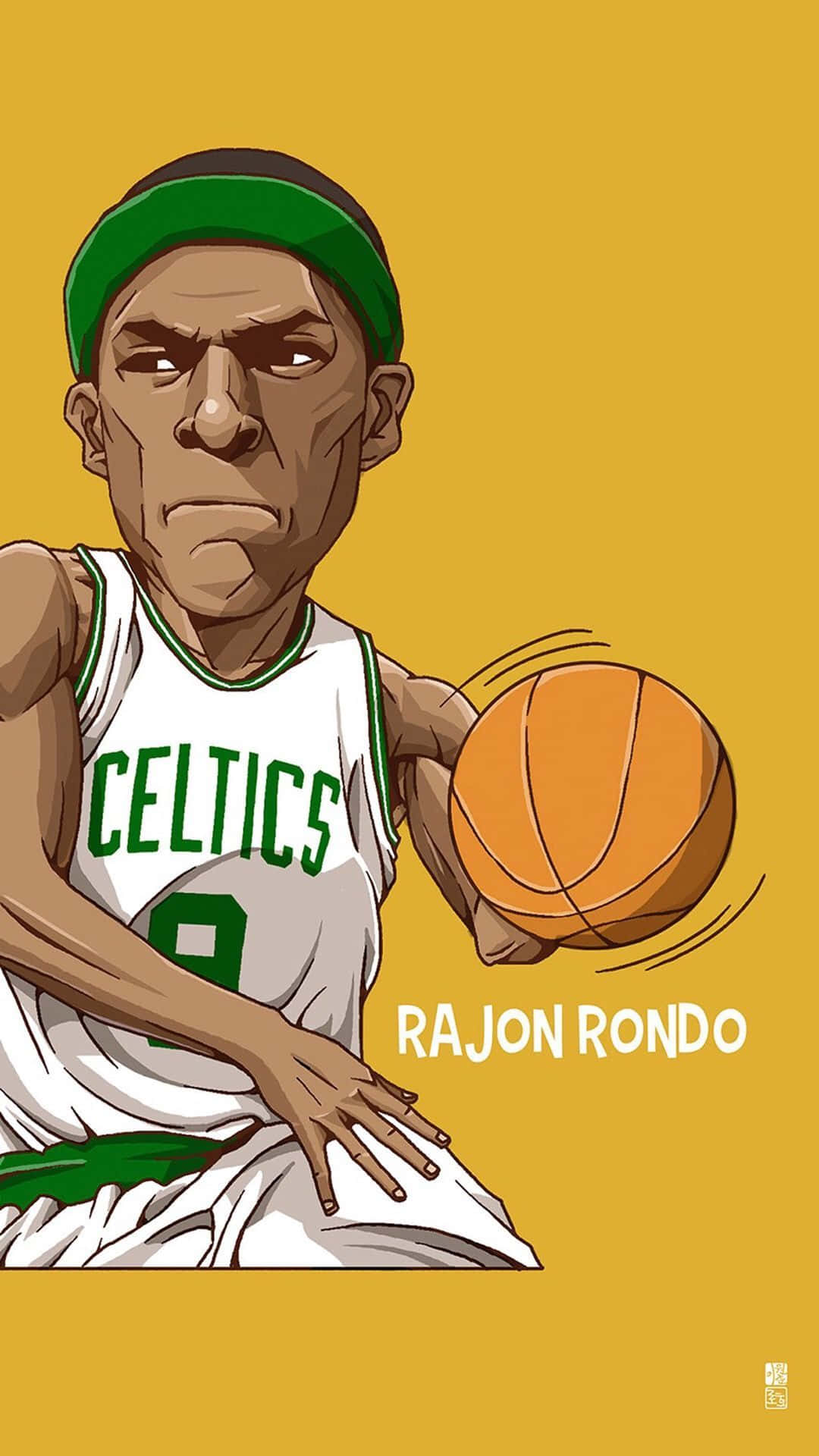 Cartoon Nba Players Rajon Rondo Background