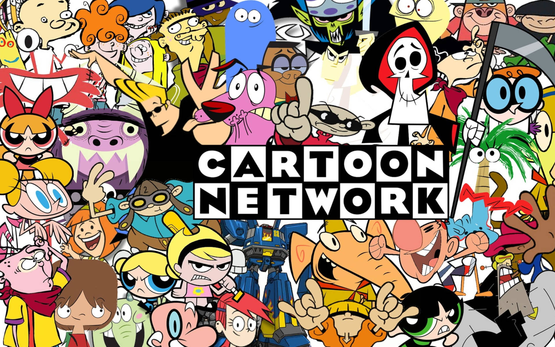 Cartoon Network Characters Collage Background