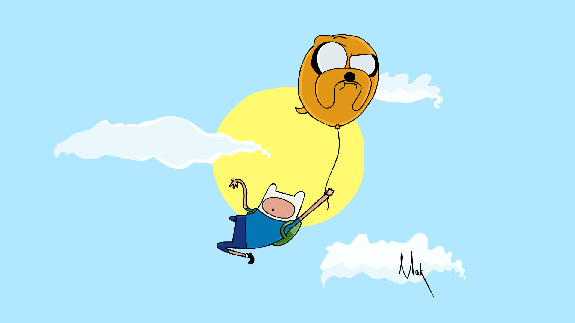 Cartoon Network Characters Jake And Fin Background