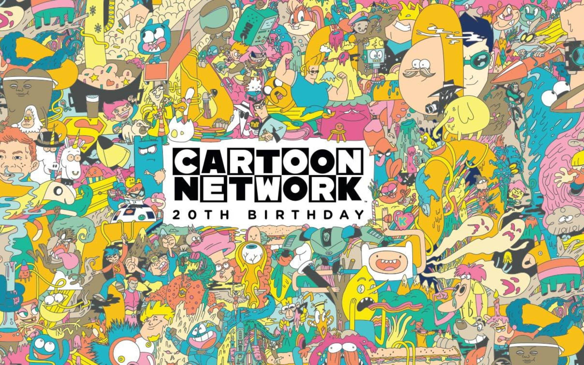 Cartoon Network Colorful Collage Background
