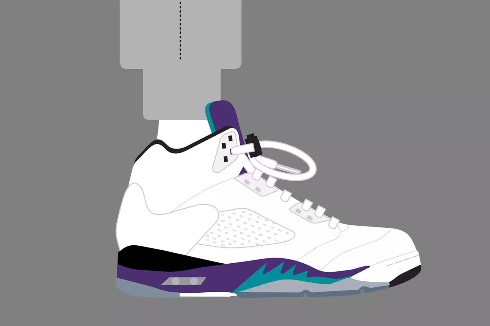 Cartoon Nike Shoes Concord Emerald Background