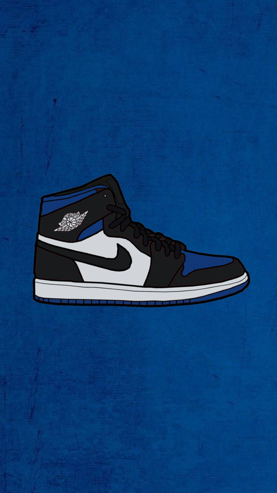 Cartoon Nike Shoes Dark Blue Background