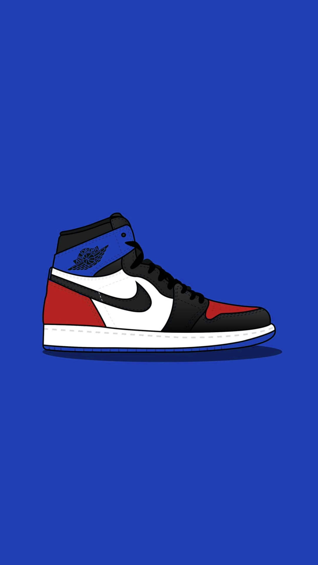 Cartoon Nike Shoes Navy Background