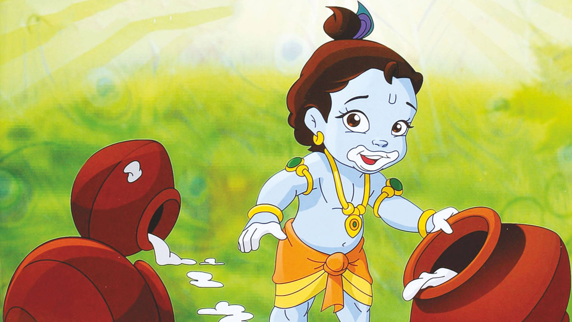 Cartoon Of Baby Krishna 4k