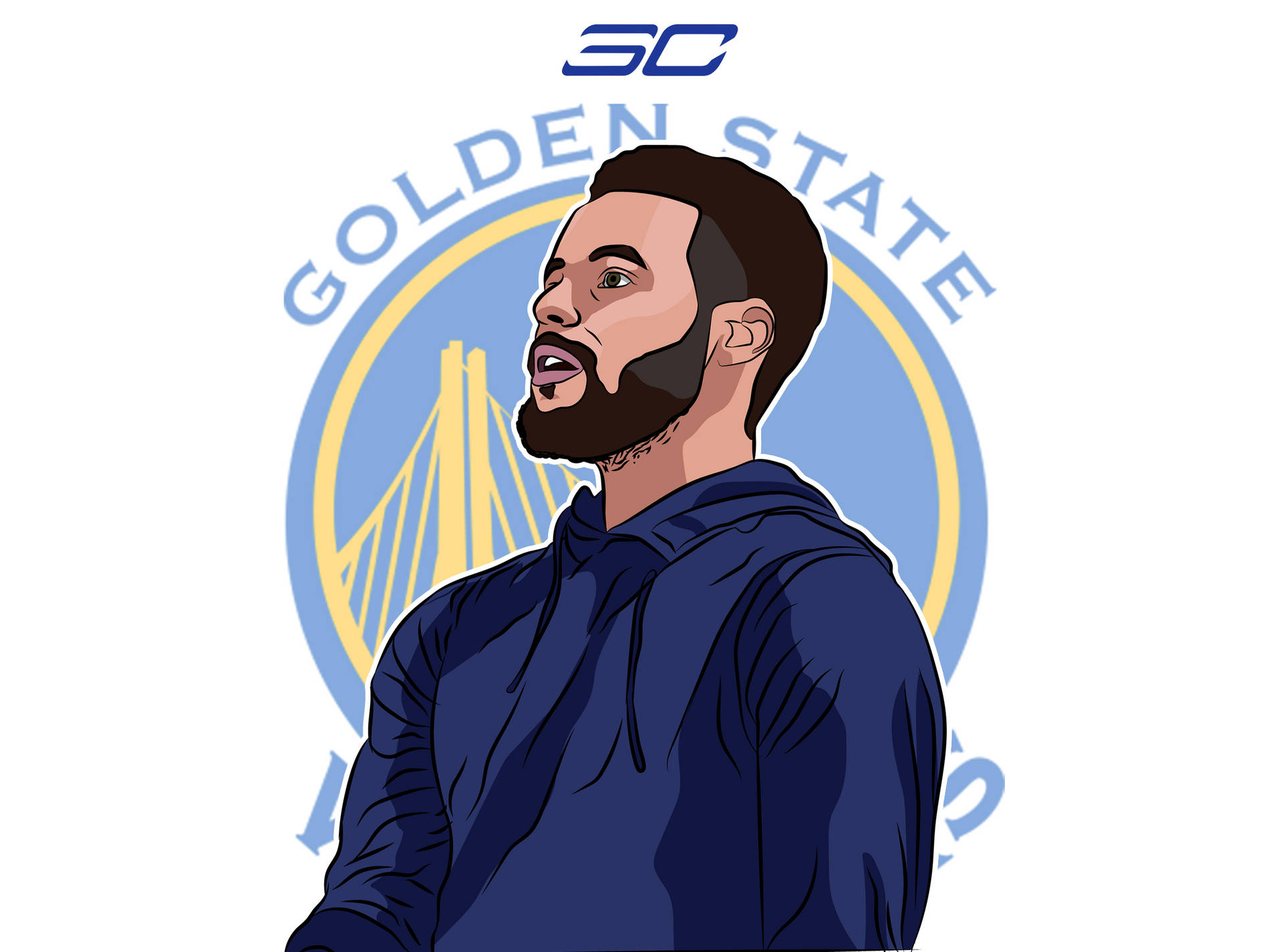 Cartoon Of Stephen Curry Background