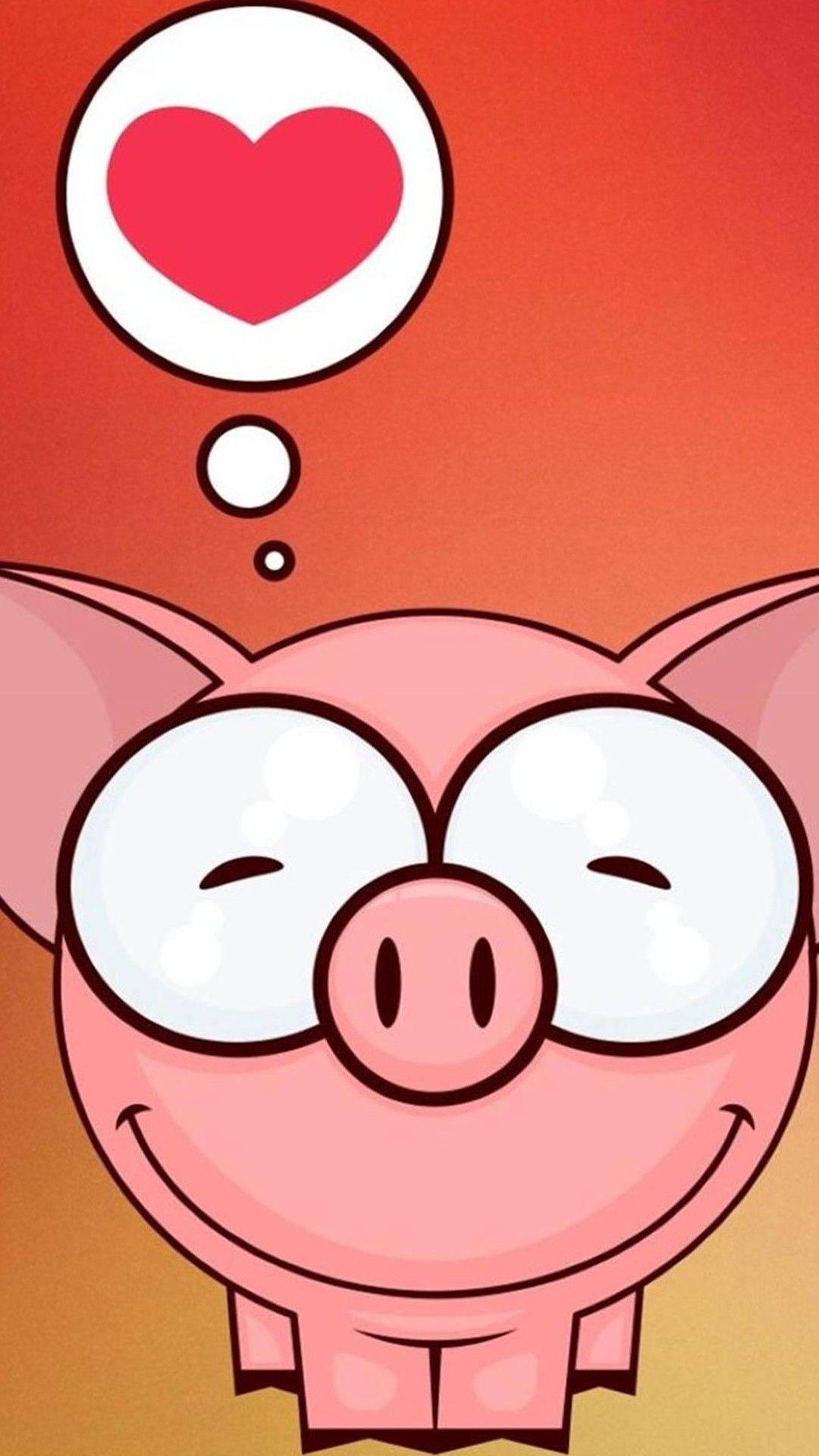 Cartoon Pig Cute Android Background
