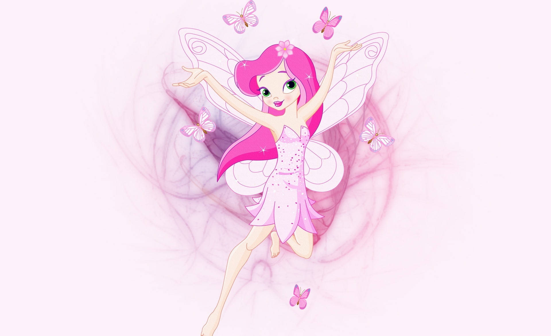 Cartoon Pink Fairy Background