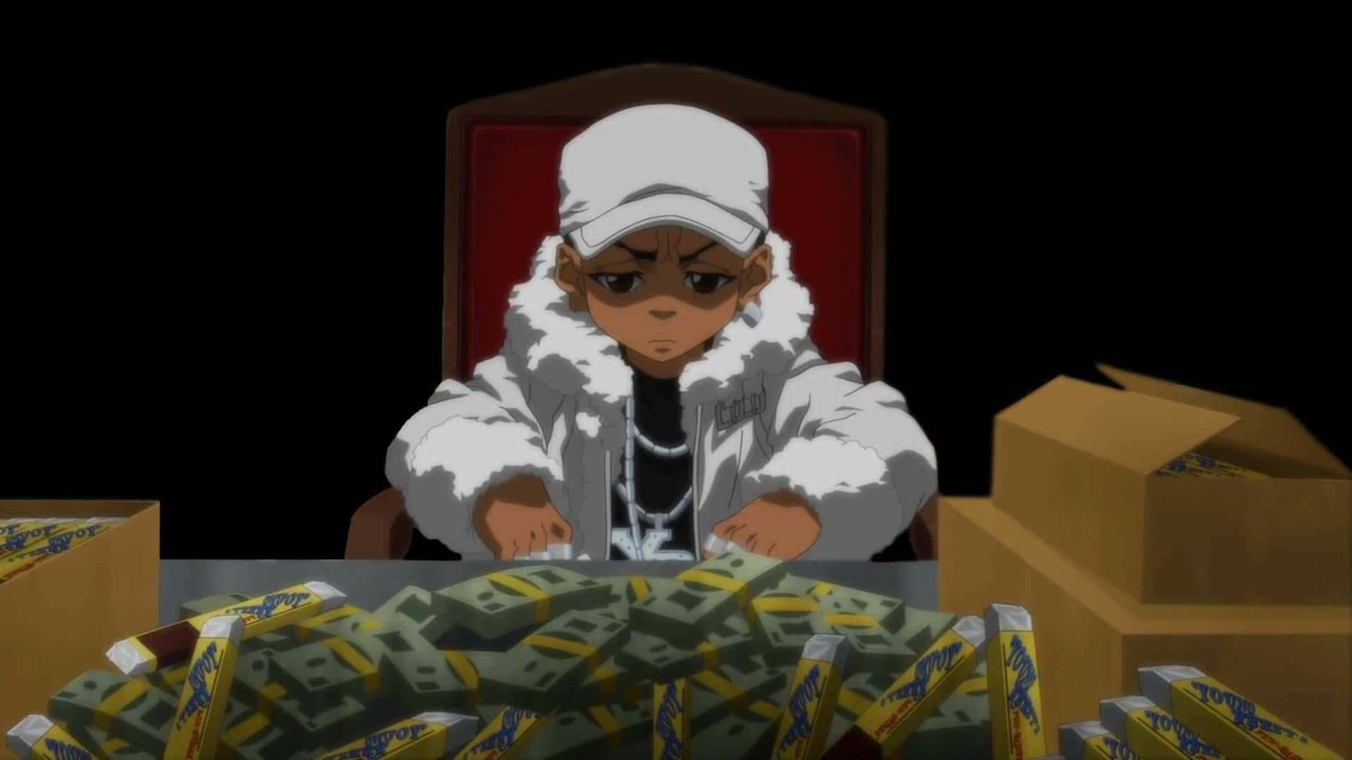 Cartoon Profile Picture Of Boondocks With Money