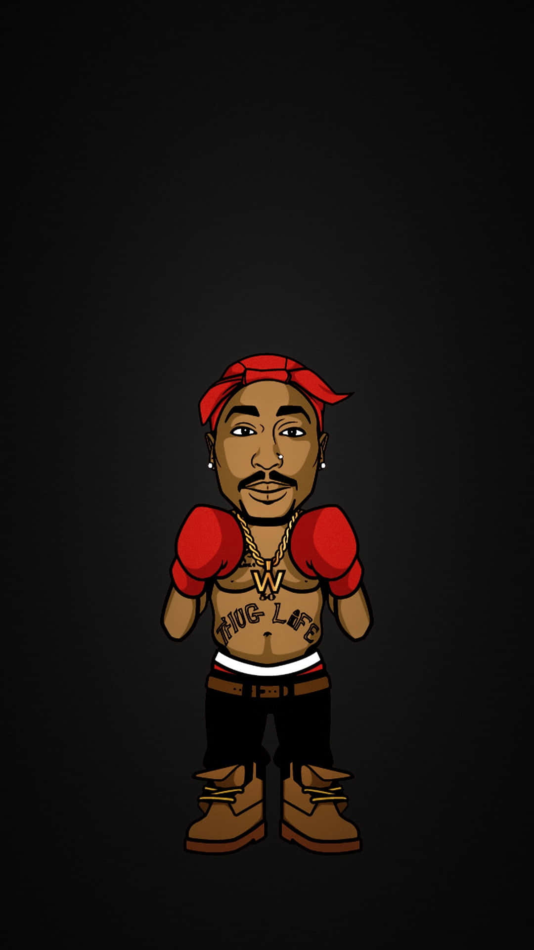 Cartoon Rapper Dominating The Music Scene Background