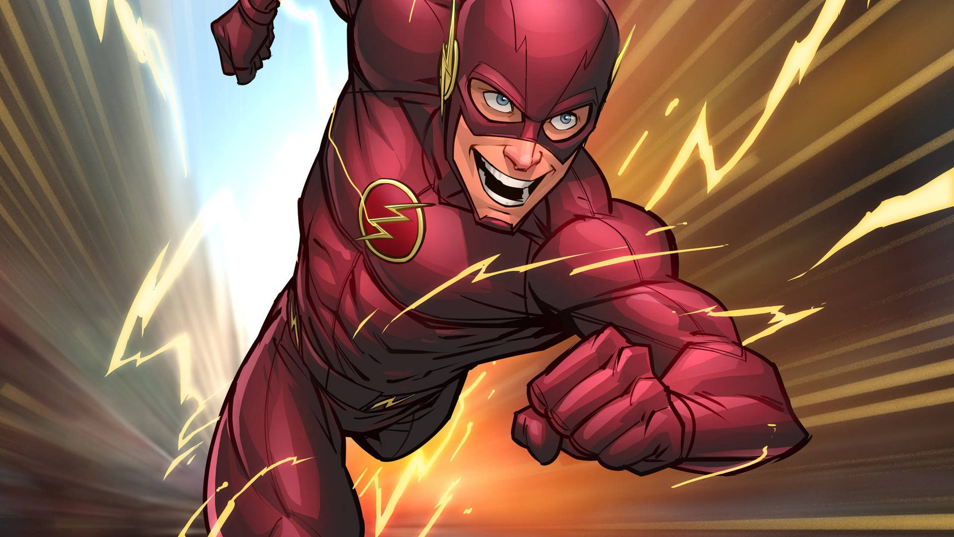 Cartoon Running The Flash Background