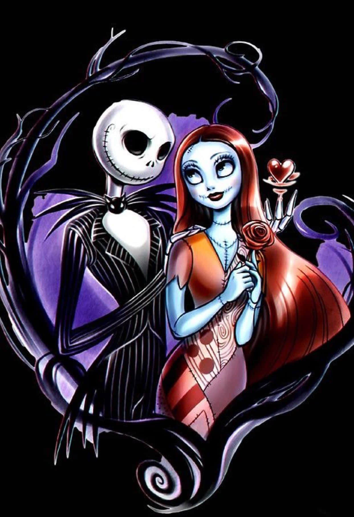 Cartoon Sally And Jack Nightmare Before Christmas
