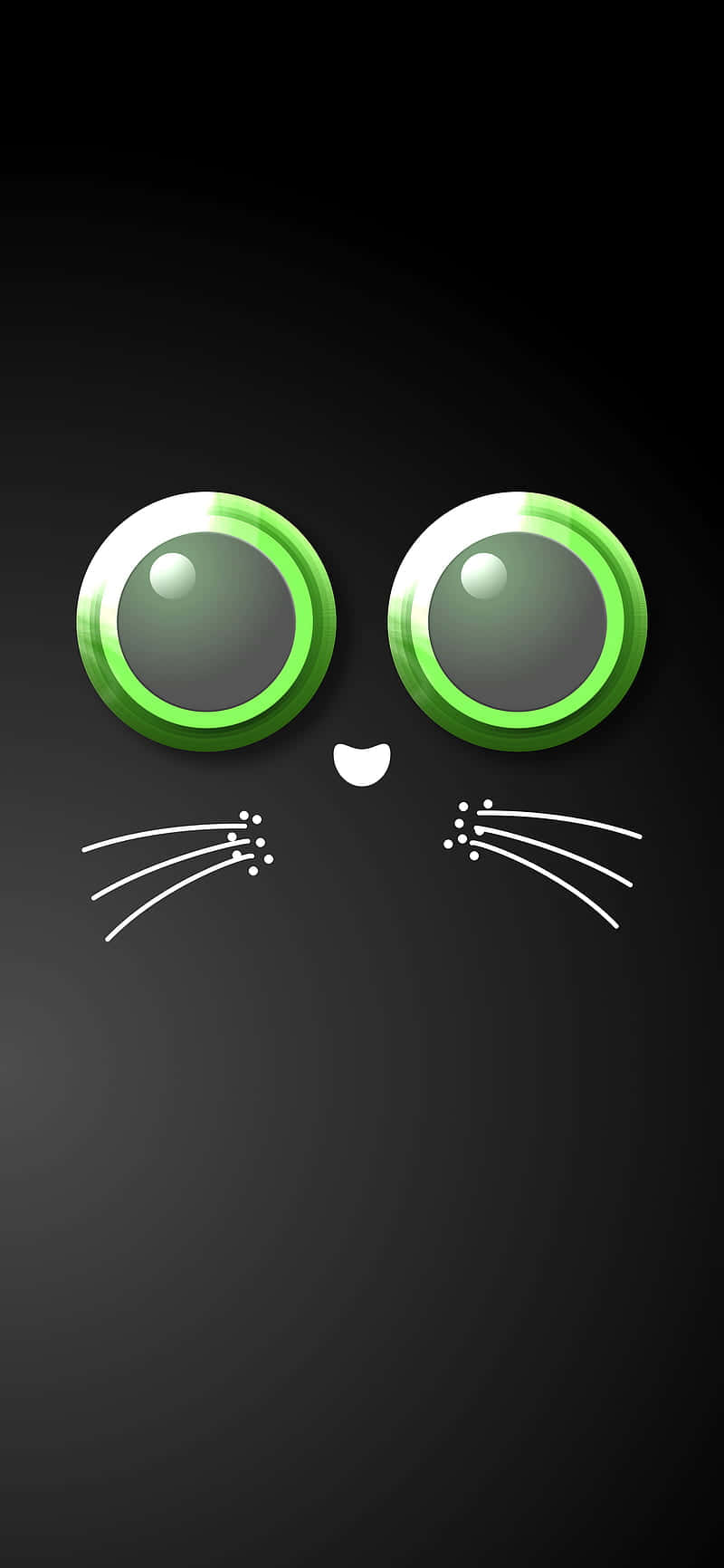 Cartoon Scary Cat Circular Eyes Background