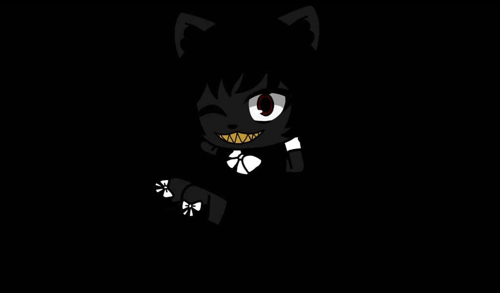 Cartoon Scary Cat Winking Background