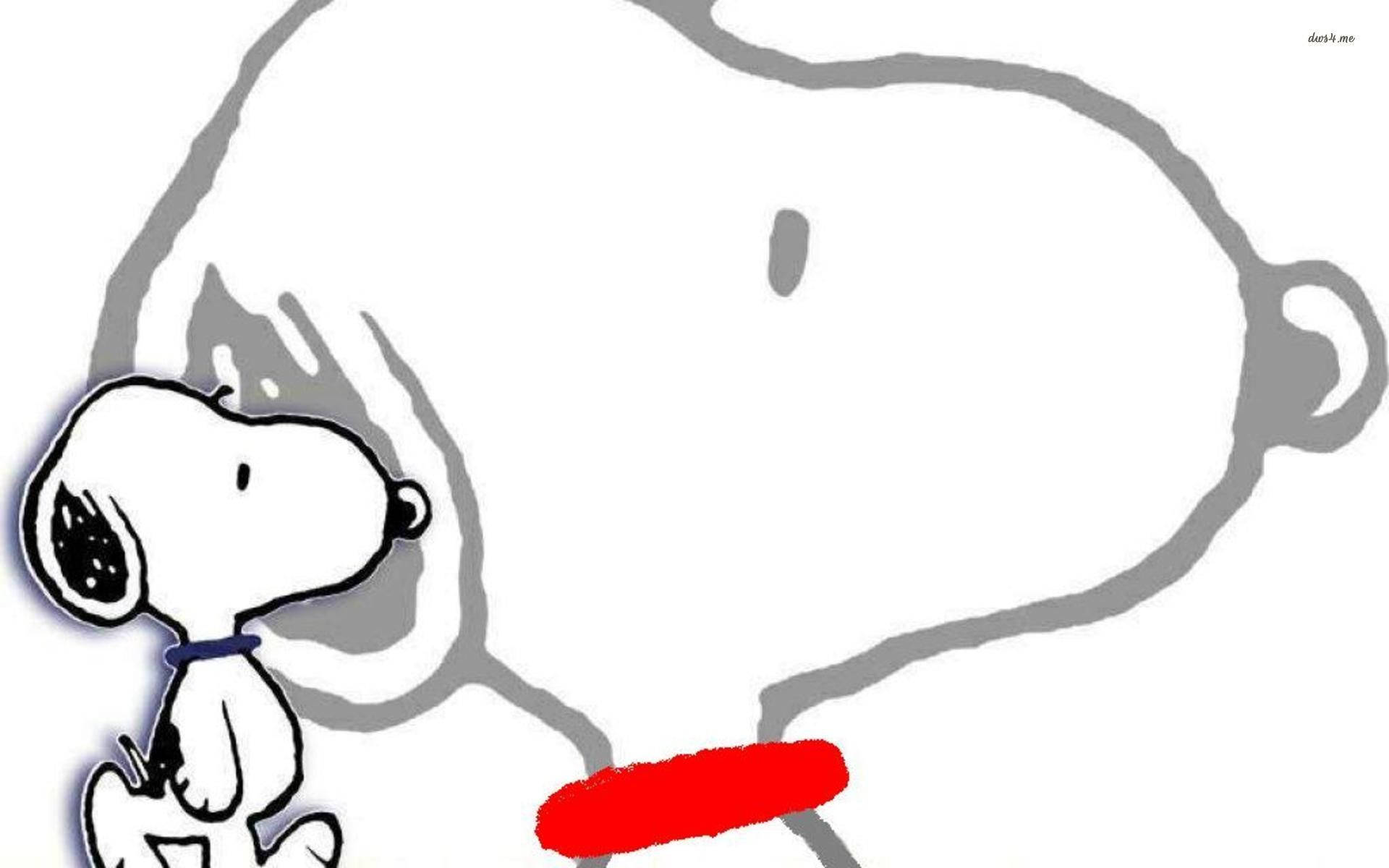 Cartoon Snoopy On White Background