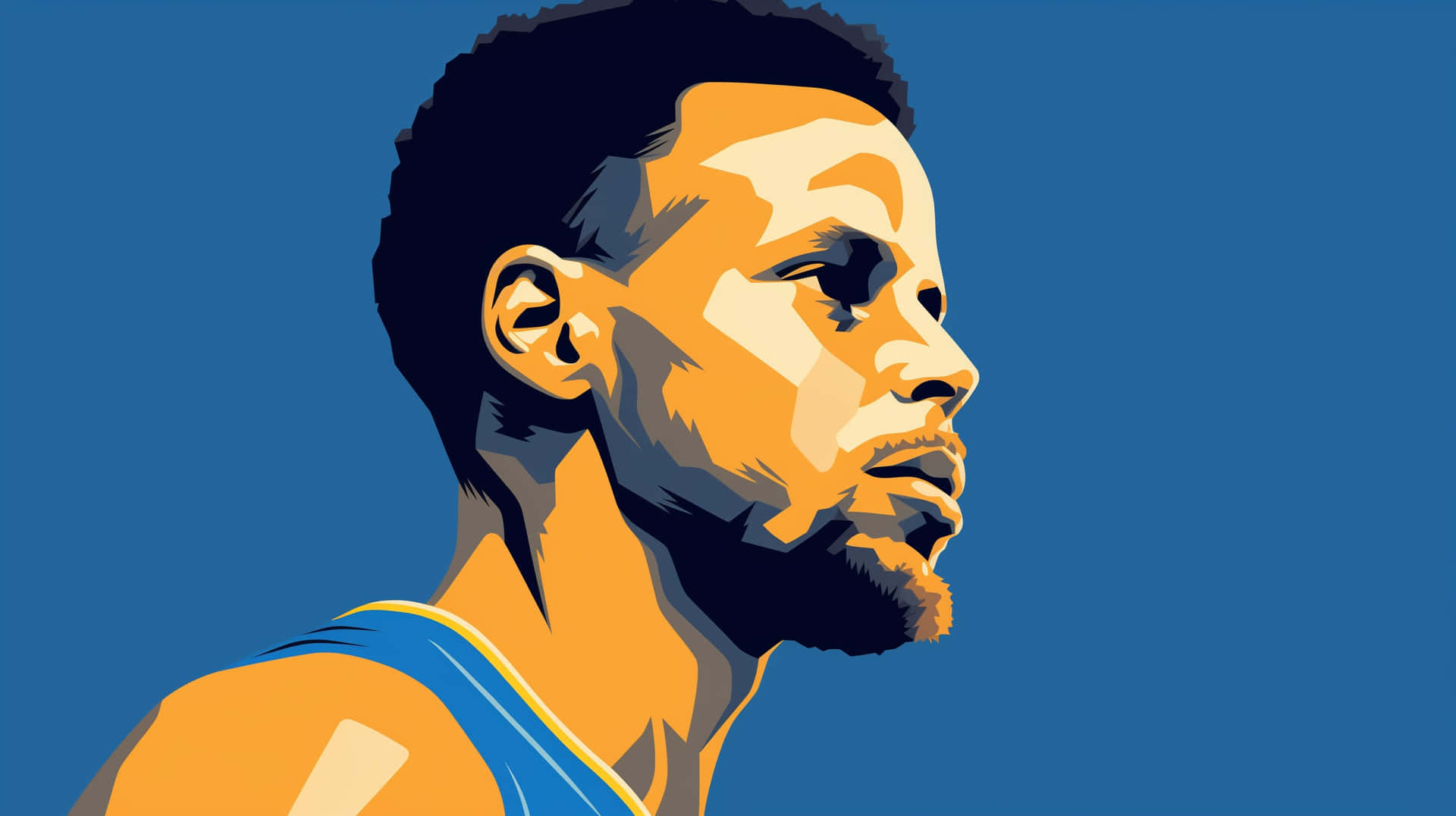 Cartoon Stephen Curry Profile Background