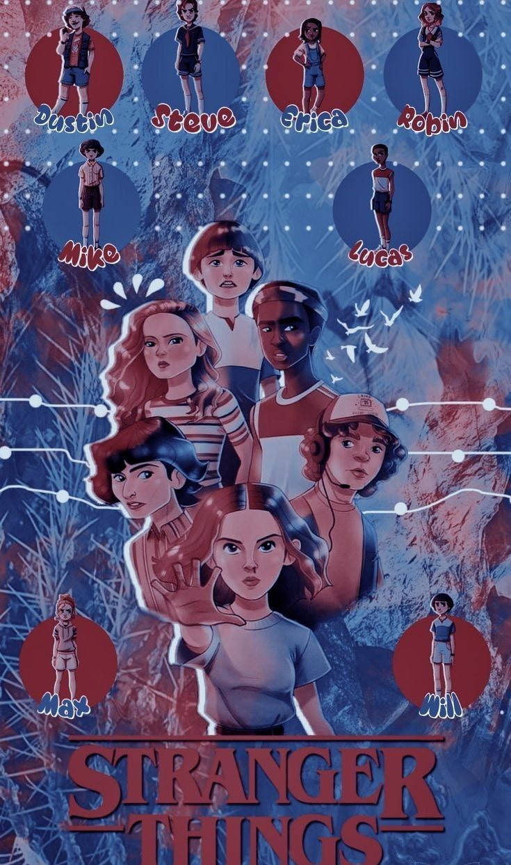 Cartoon Stranger Things Aesthetic Background