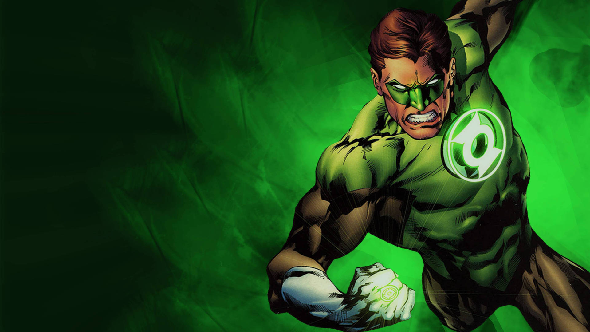 Cartoon Super Hero Green Lantern Background
