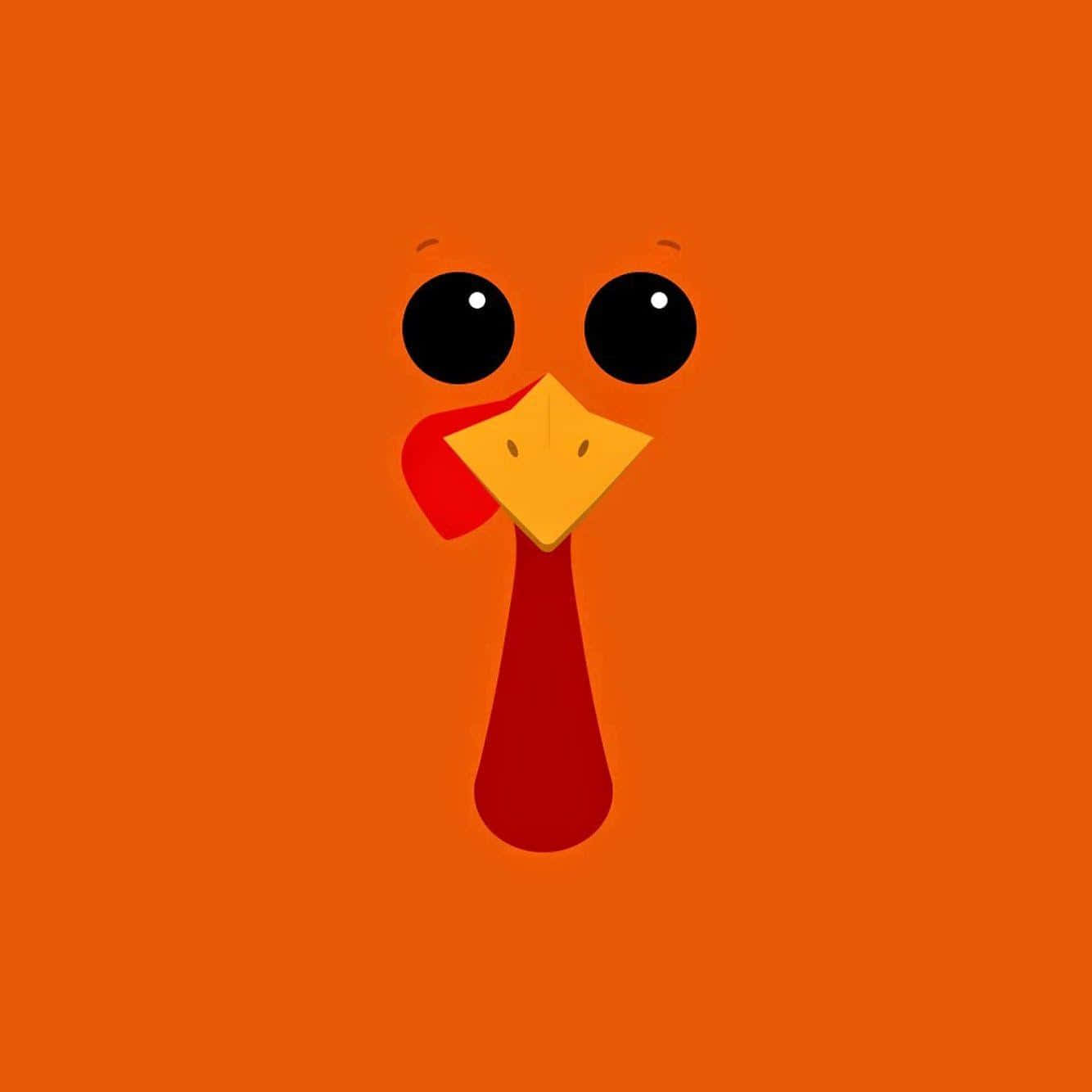 Cartoon Thanksgiving Orange Turkey Background