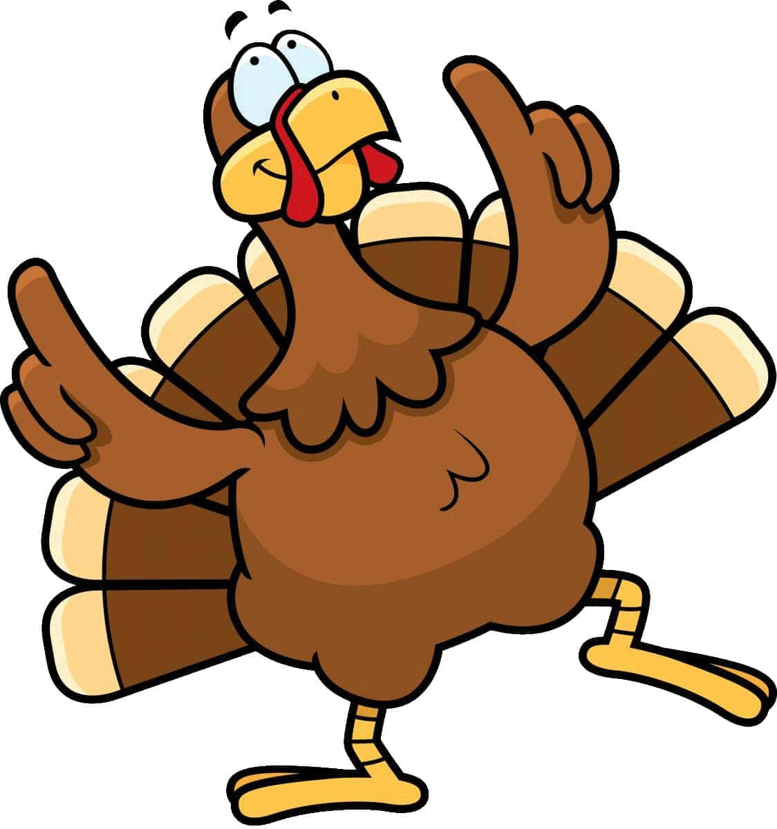 Cartoon Thanksgiving Turkey Dancing Background