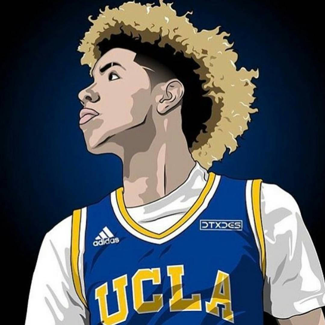 Cartoon Ucla Lonzo Ball Background