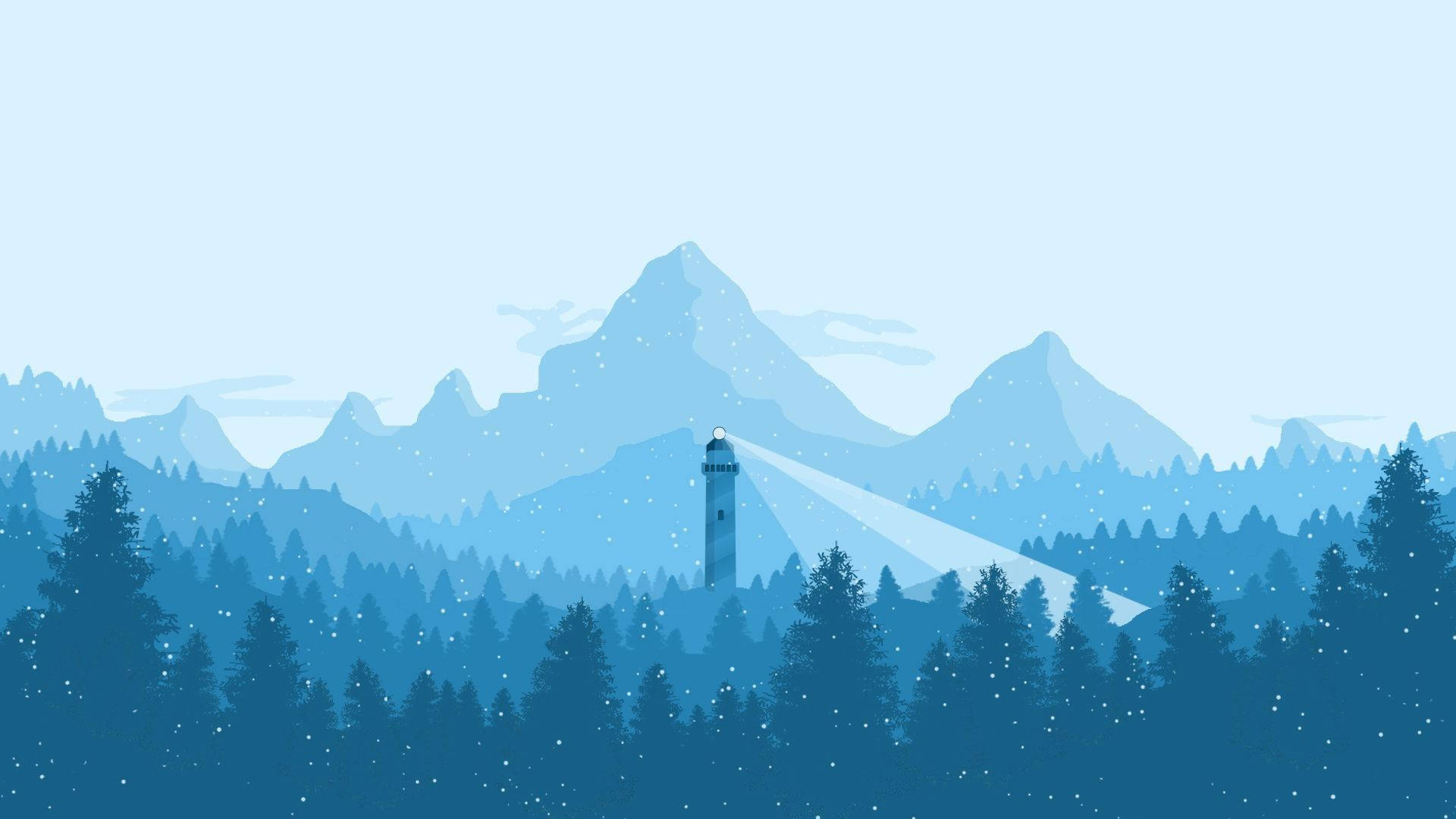 Cartoon Winter Minimalist Nature