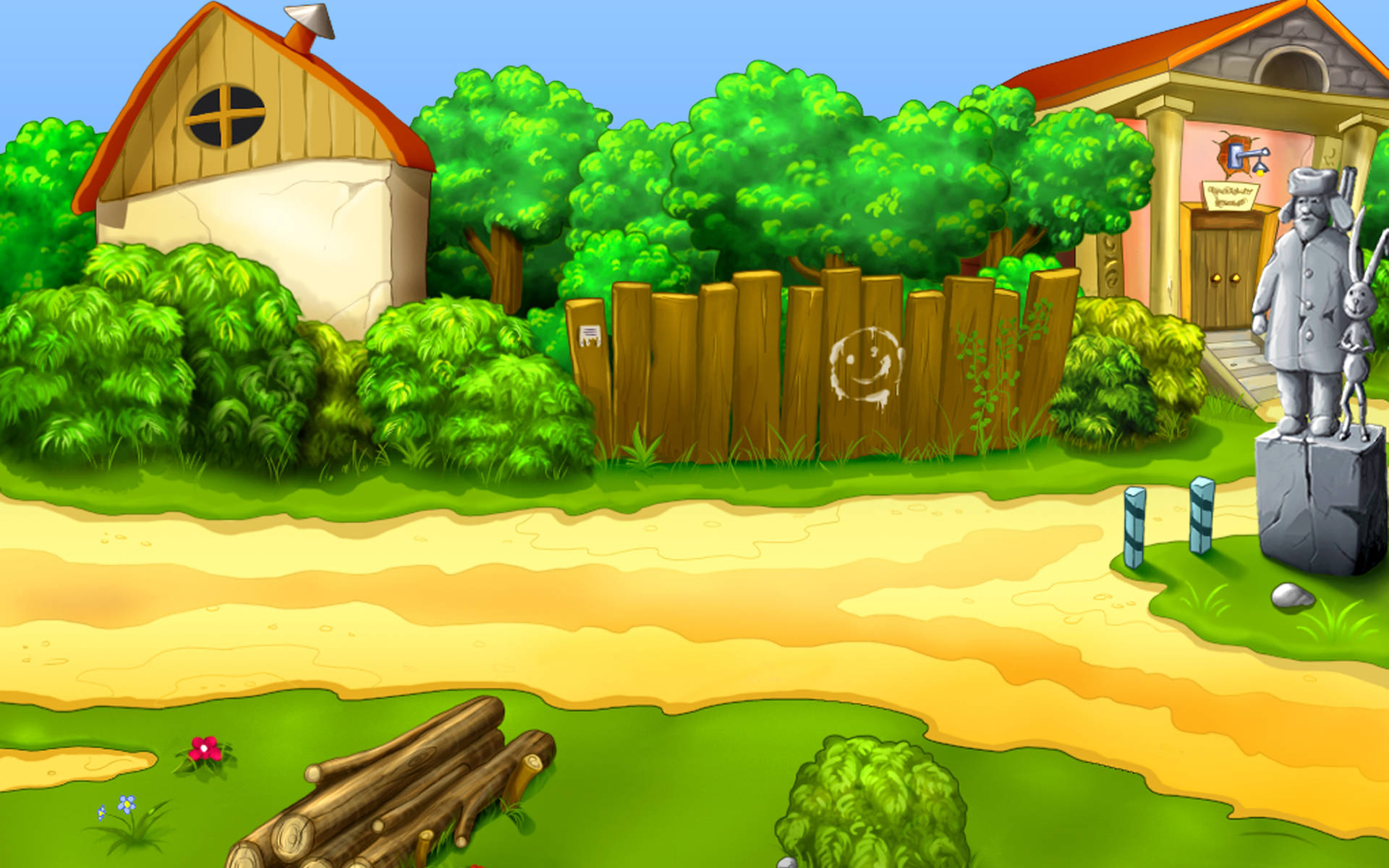 Cartoons Animated Village Background