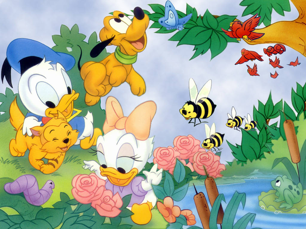 Cartoons Donald Duck And Friends Background