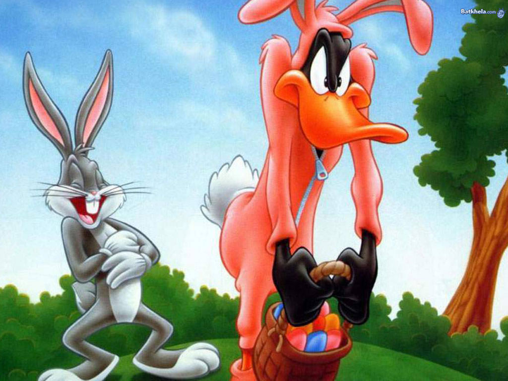 Cartoons Duffy Duck And Bugs Bunny Background
