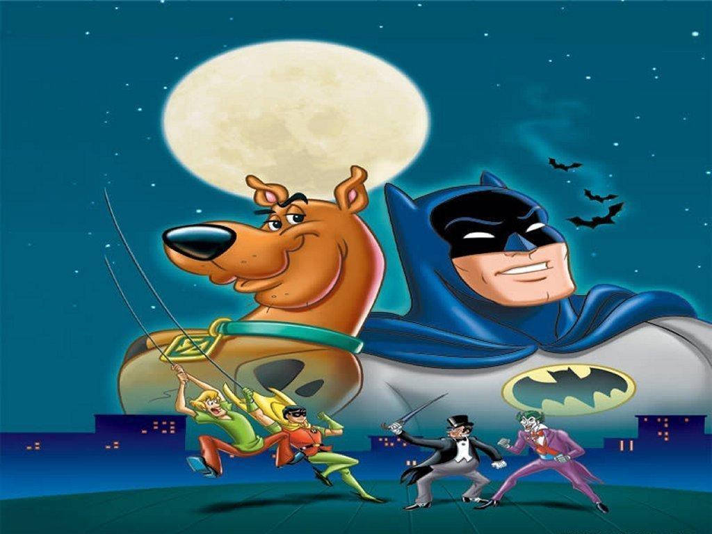 Cartoons Scooby-doo And Batman Background