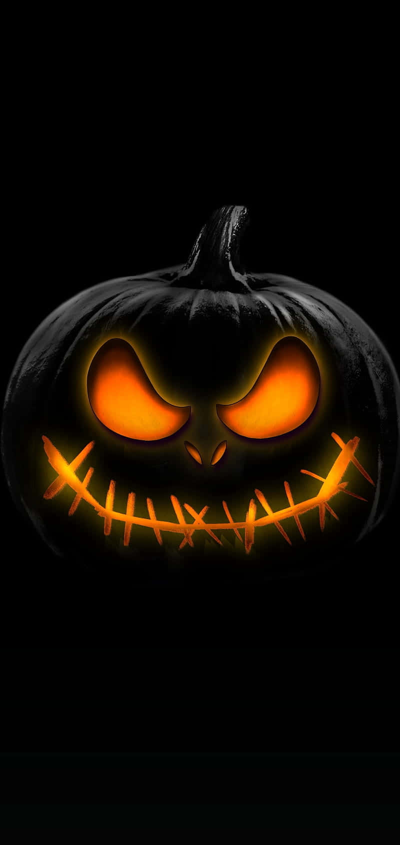 Carved Pumpkin Dark Evil Smile Background