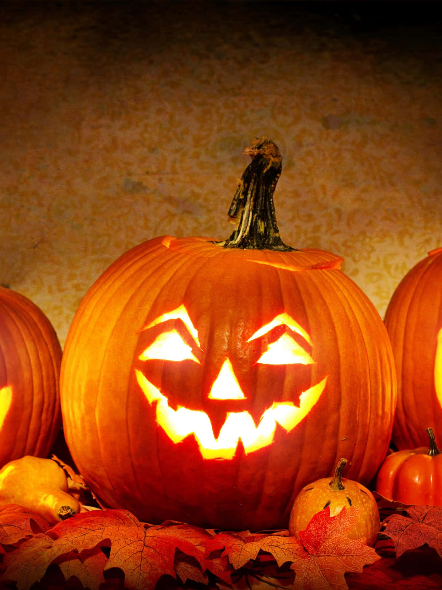 Carved Pumpkin Smiling