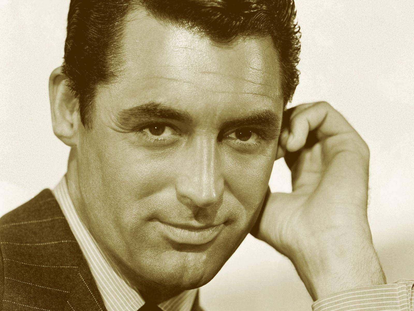 Cary Grant Sepia Portrait Background