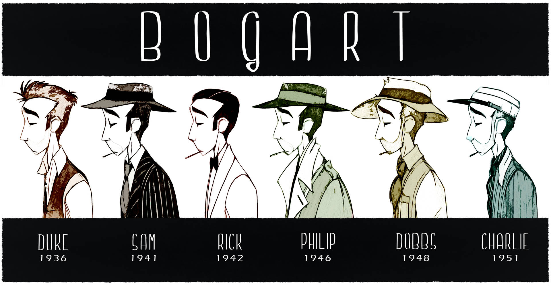 Casablanca Humphrey Bogart Illustration Background