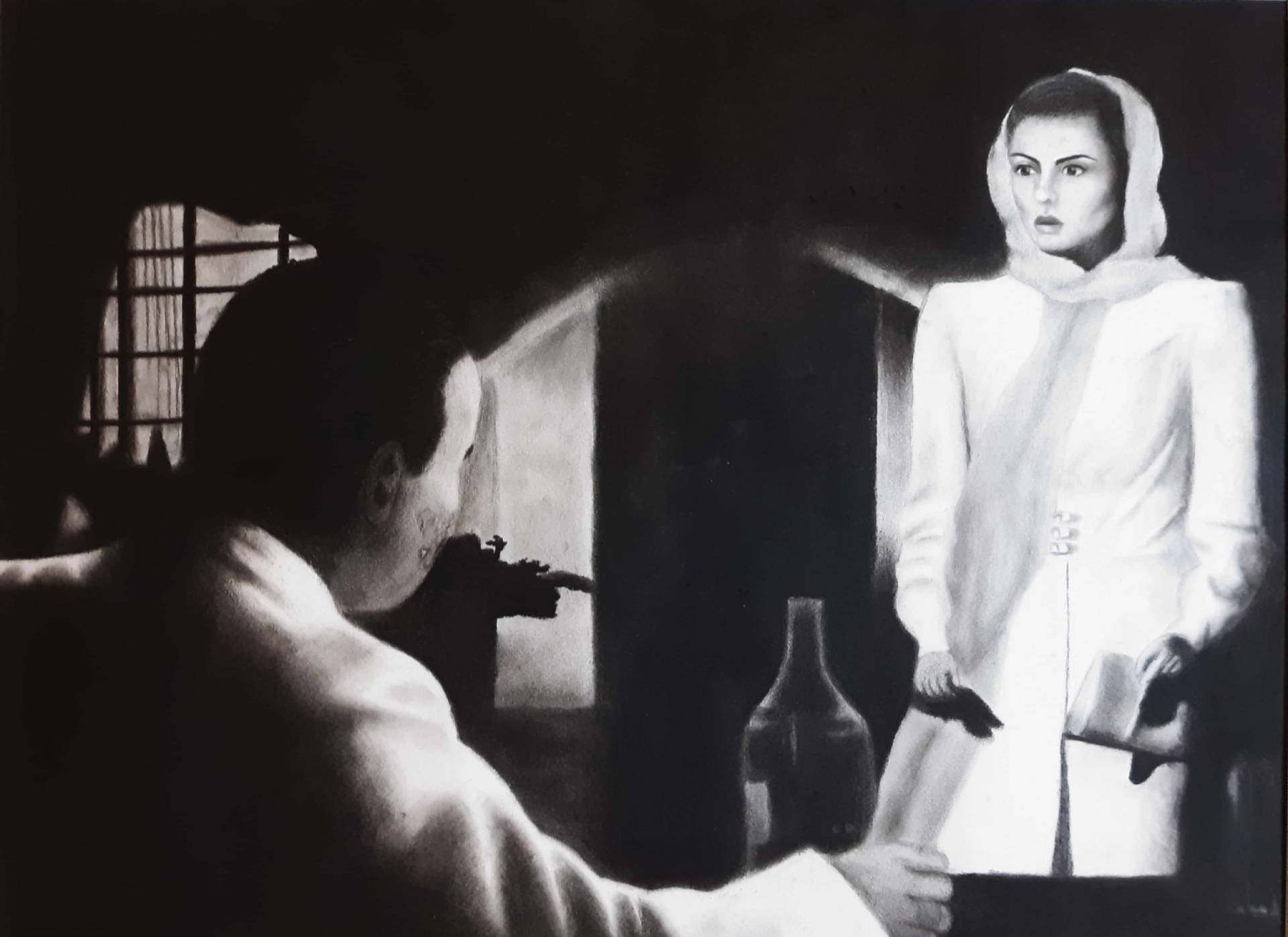 Casablanca Rick And Ilsa Encounter Background
