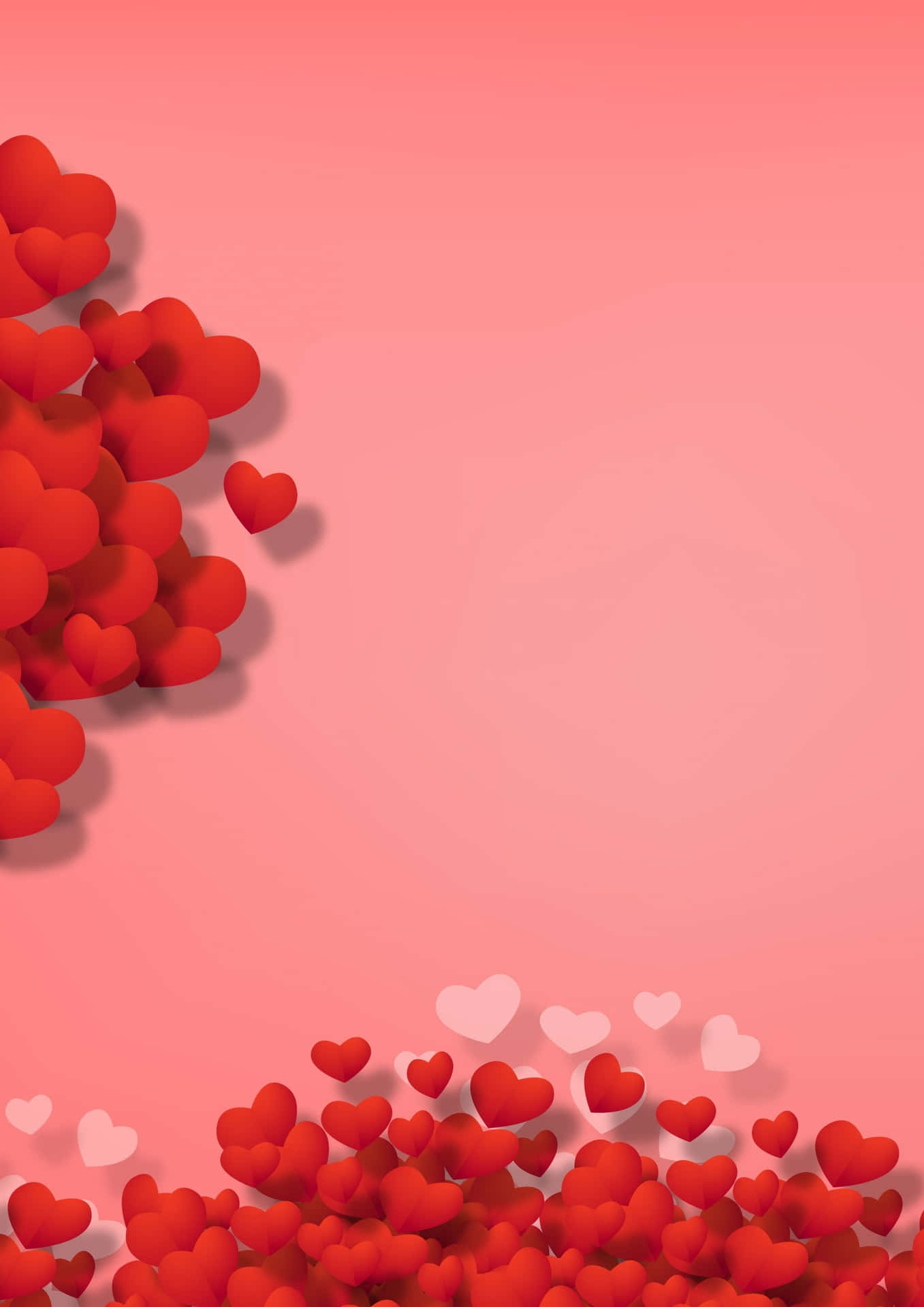 Cascading Hearts Background