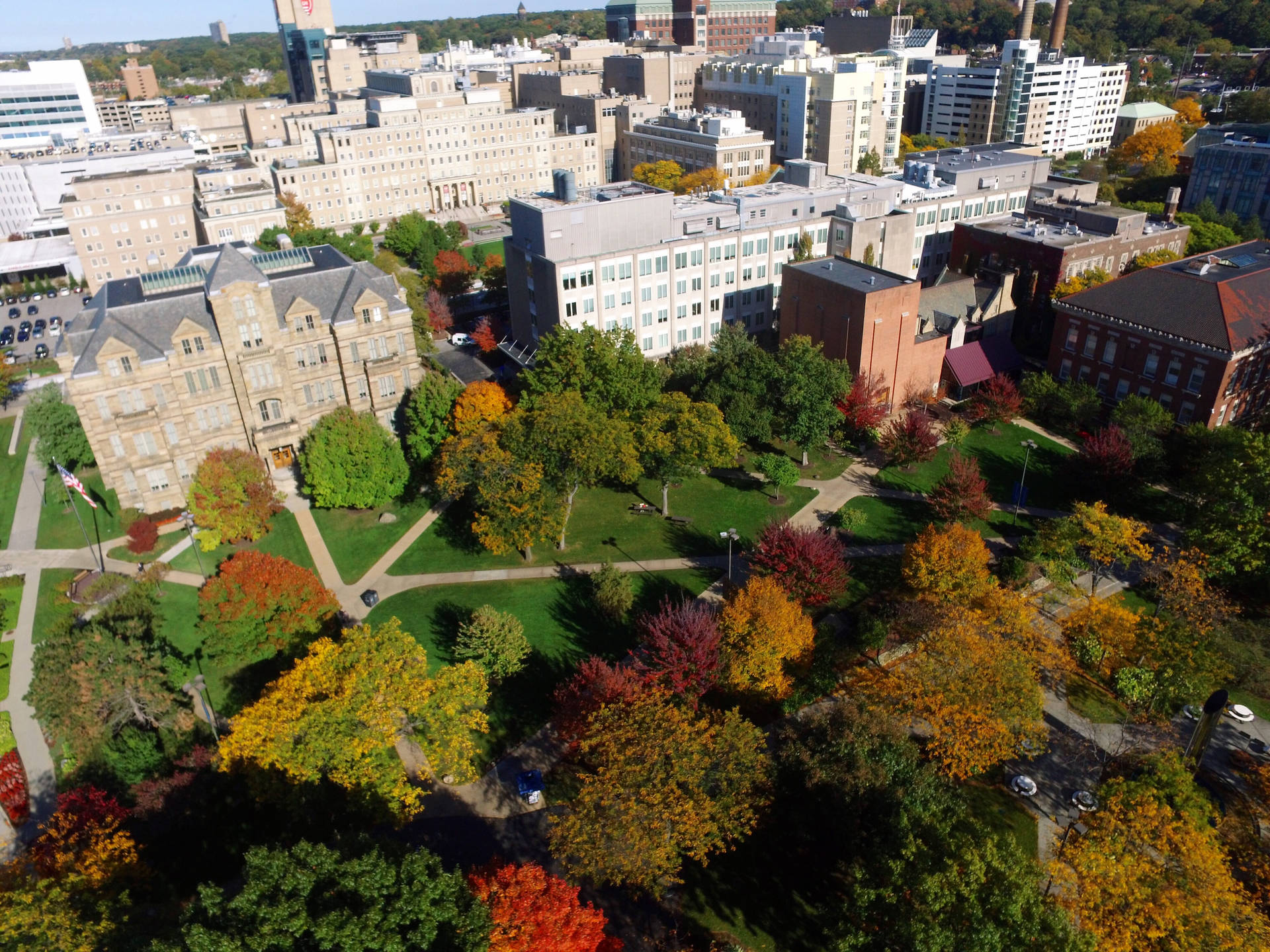 Case Western Reserve University Campus Aerial