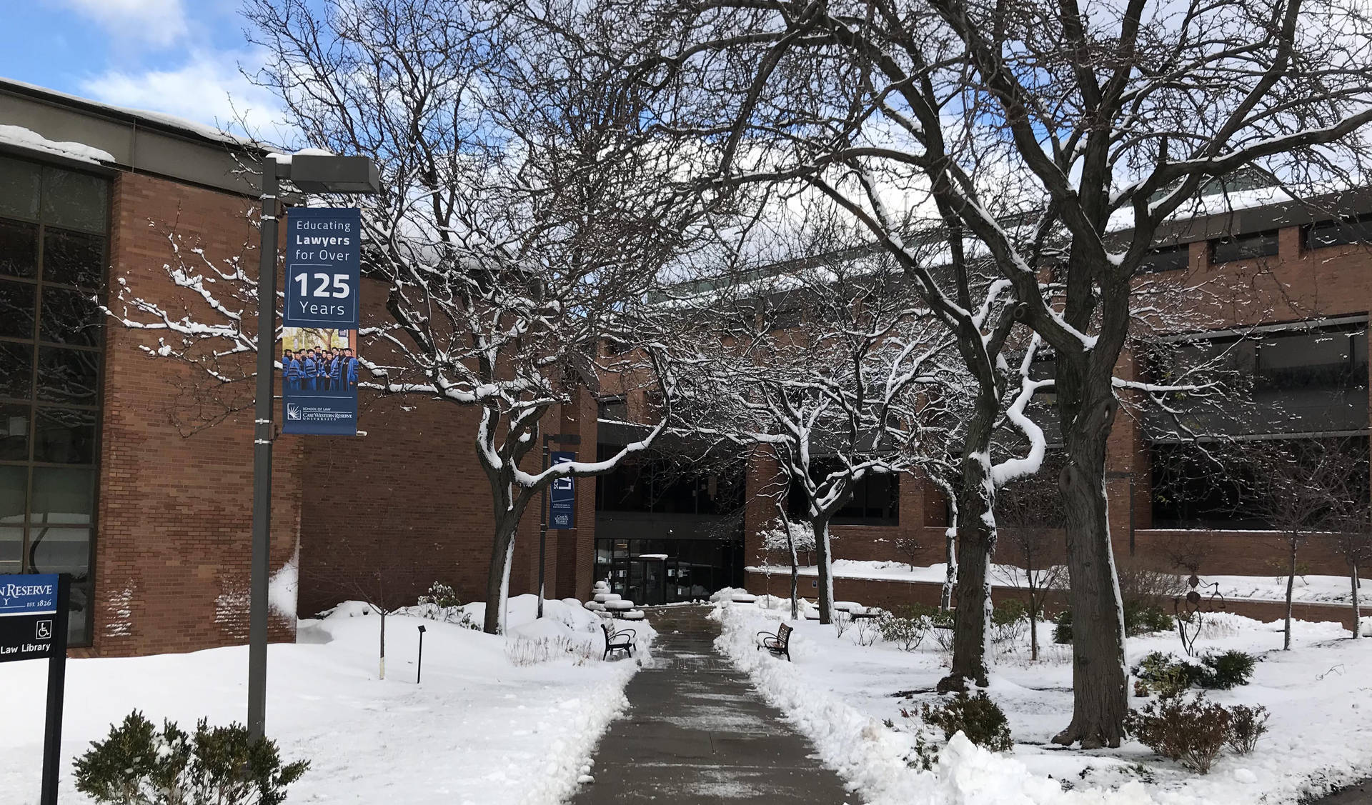 Case Western Reserve University Winter Background