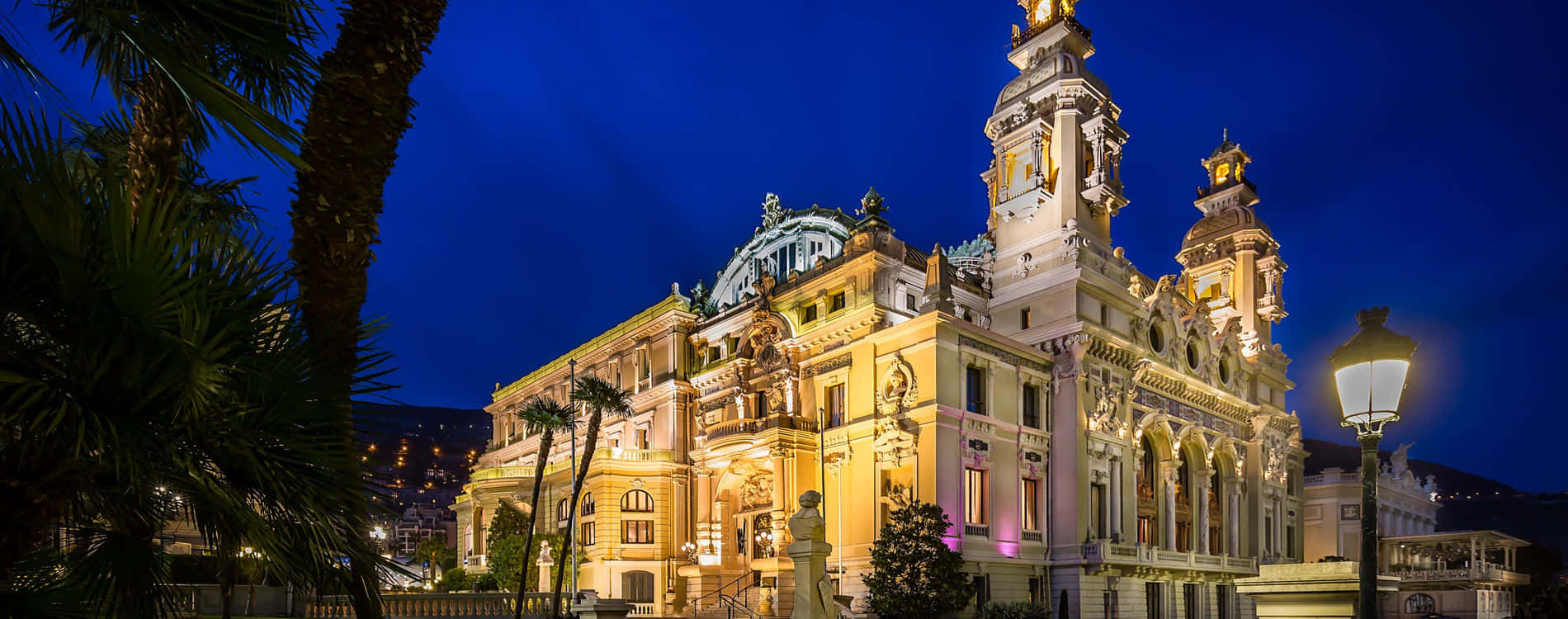 Casino De Monte Carlo Night Sky Background