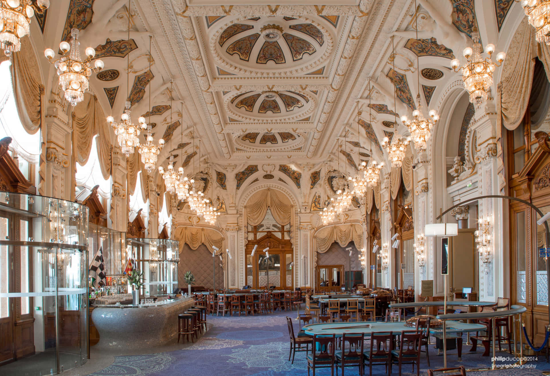Casino De Monte Carlo Salon Rose Background