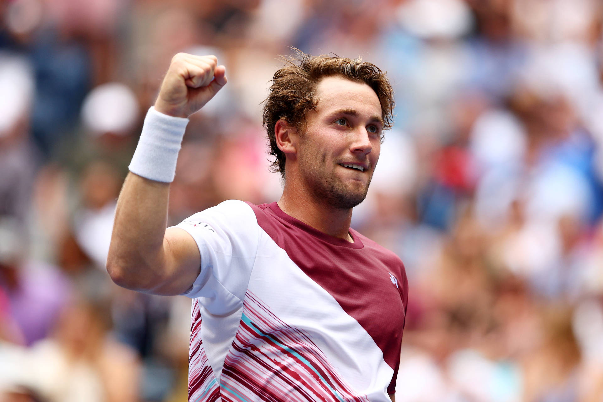 Casper Ruud Cheerfully Smiling In An Event Background