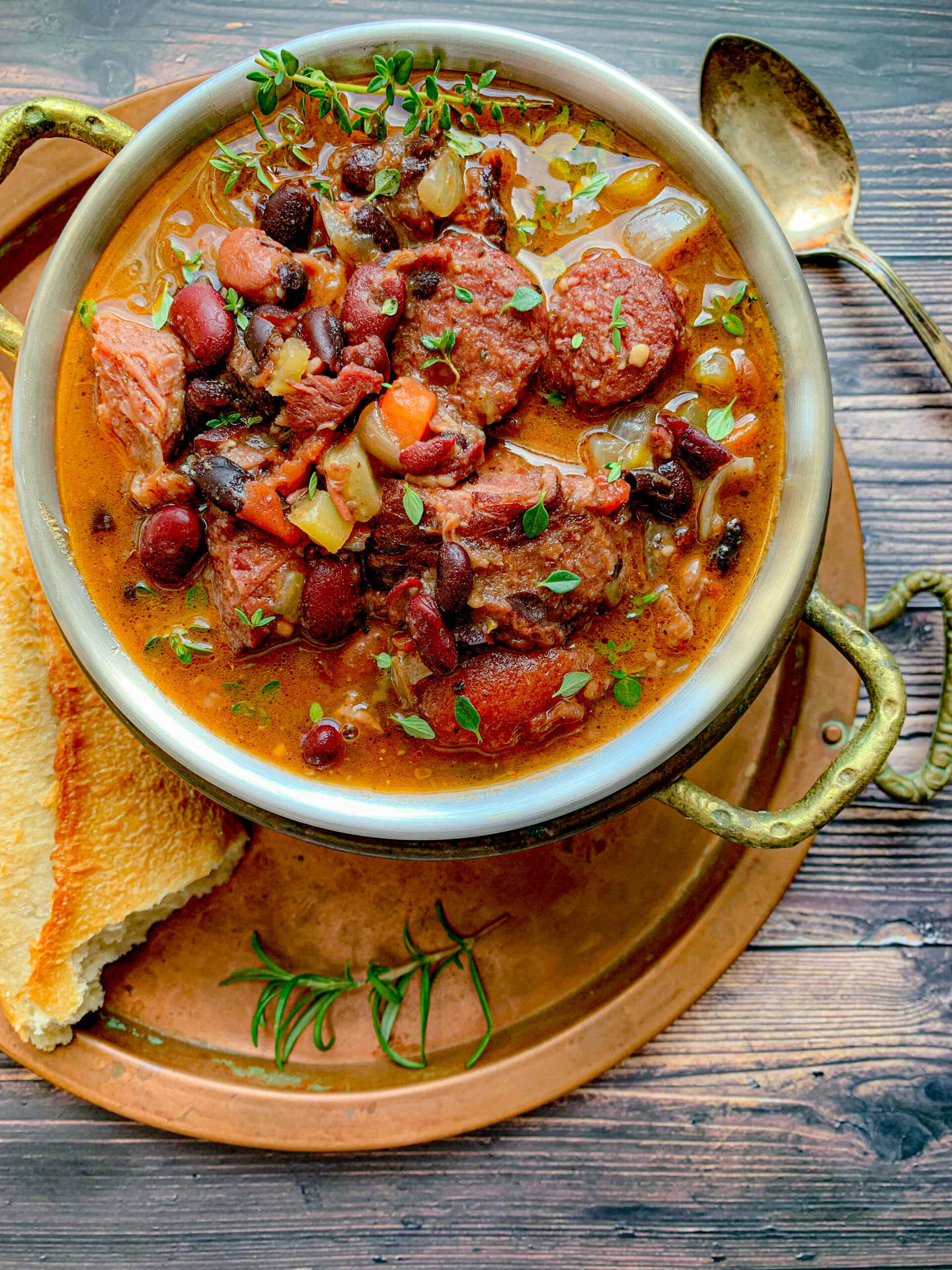 Cassoulet French Bean Stew Dish Background