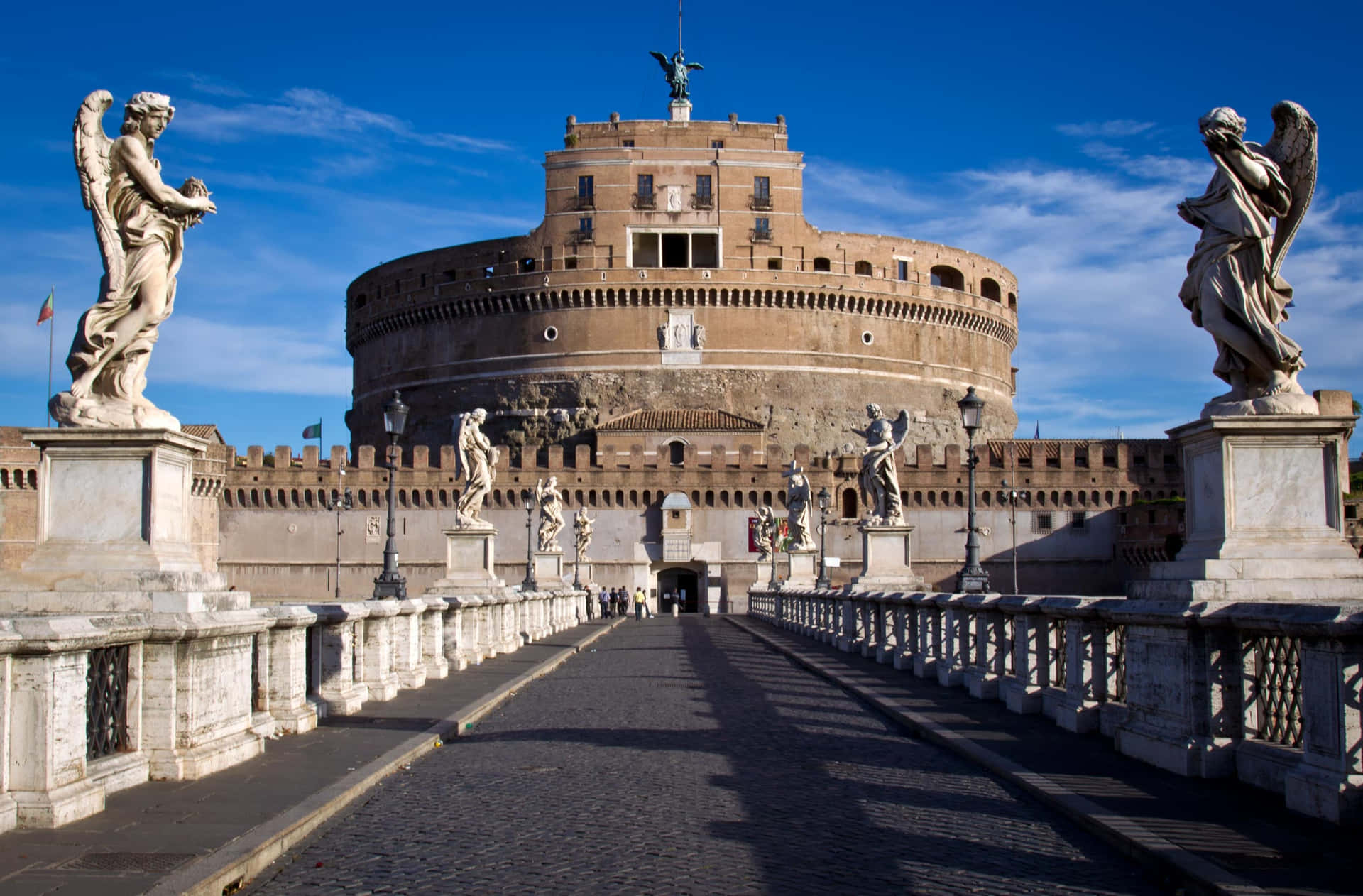 Castel Santangelo Angel Statues Background