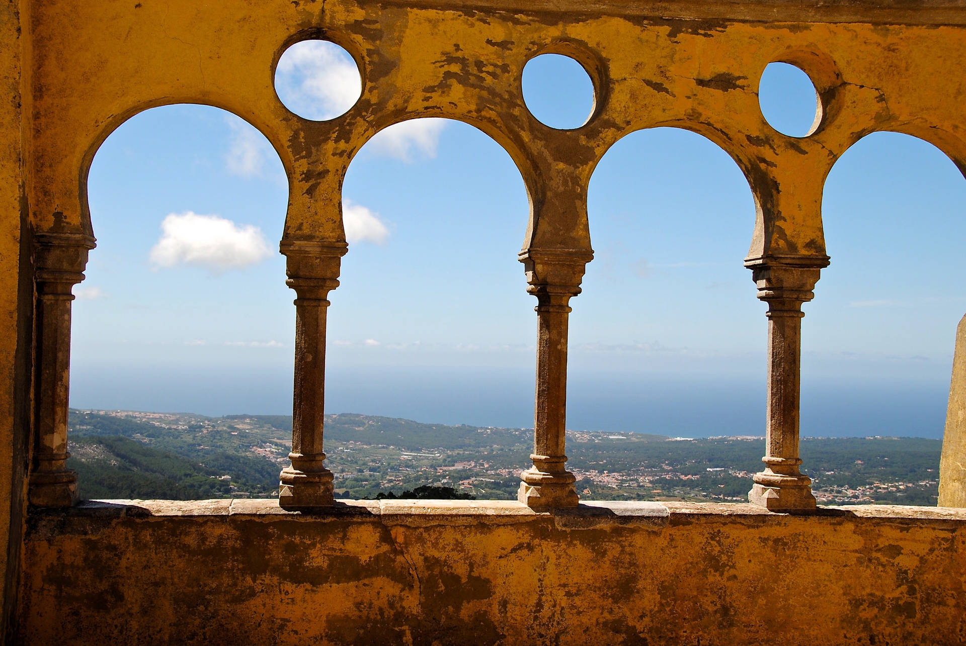 Castelo Dos Mouros Walls Sintra Background