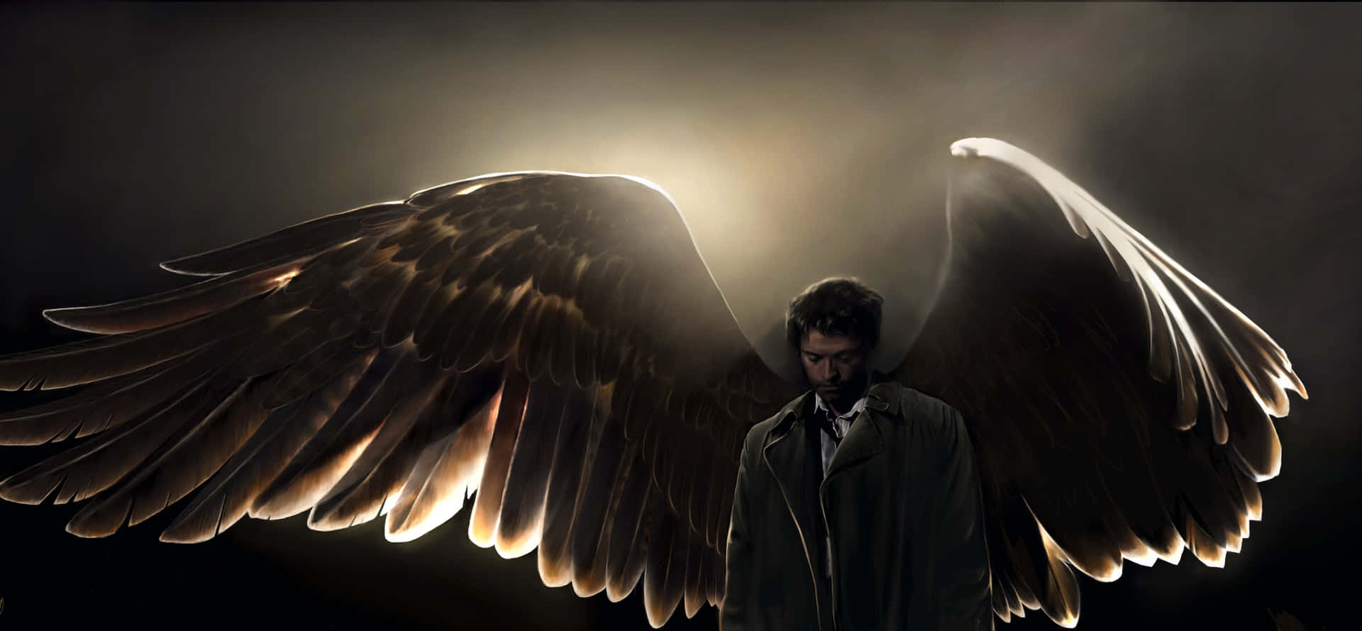 Castiel Dark Angel Supernatural Poster Art Background